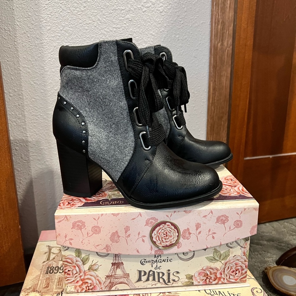 Mixed Materials Boot - image 1